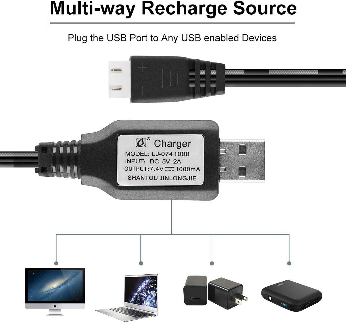 1-Pack XH-3P Balance 7.4V 1A L - Fpv Drone Charger review and price