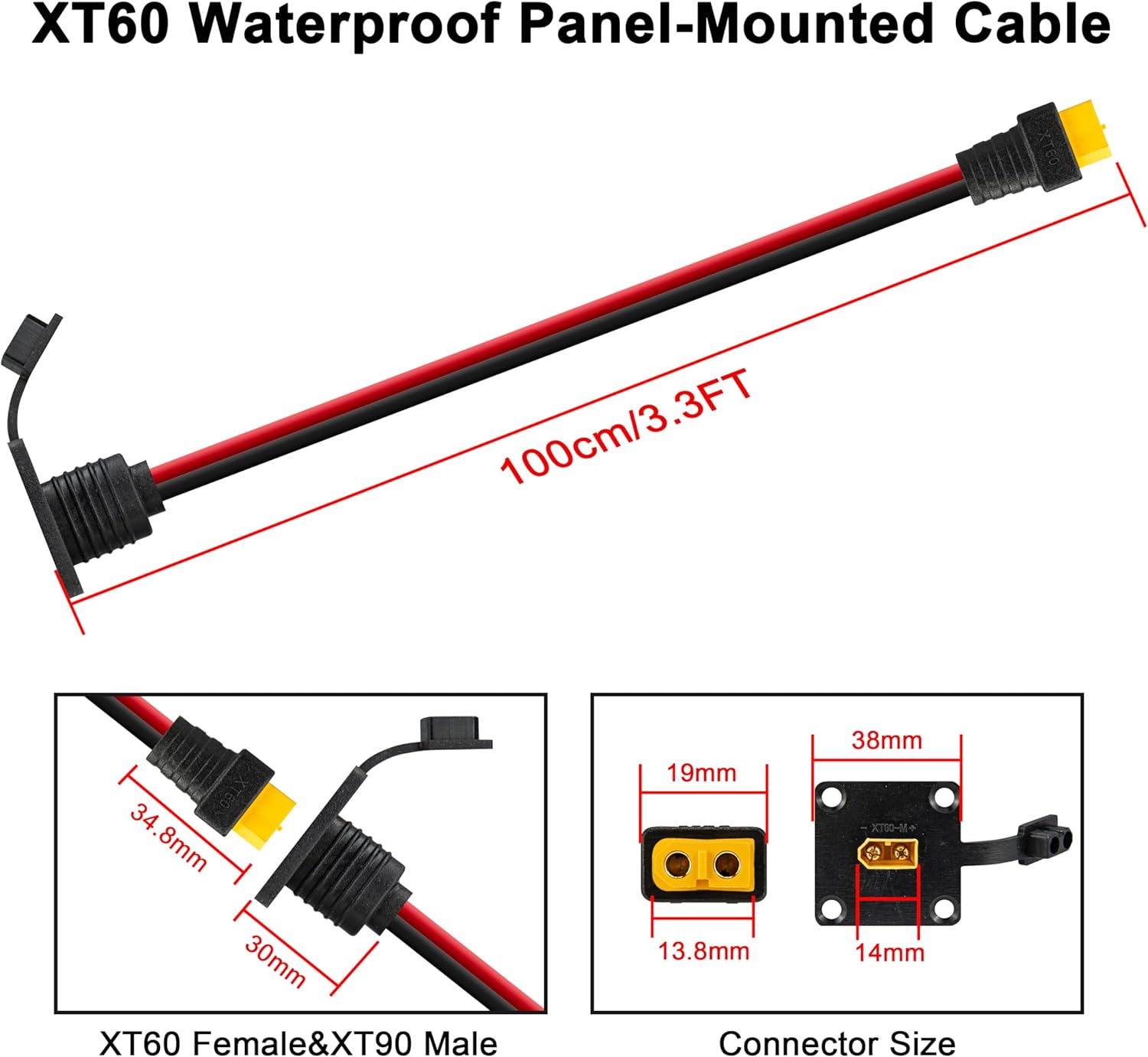 JMUYTOP 3FT 12AWG XT60 Panel M - Fpv Drone Charger review and price