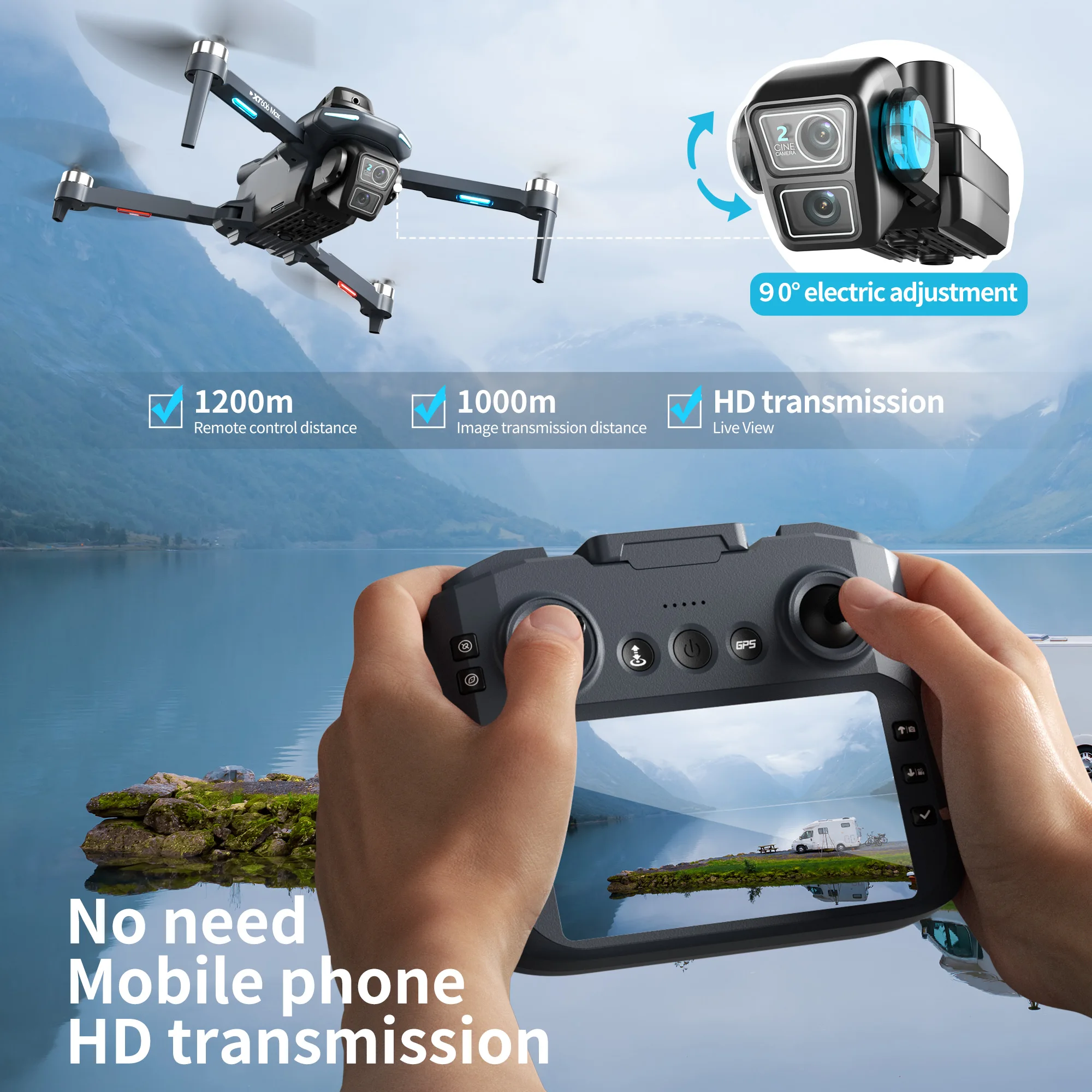 Original XT606 MAX GPS Drone H - Fpv Drone Kit review and price